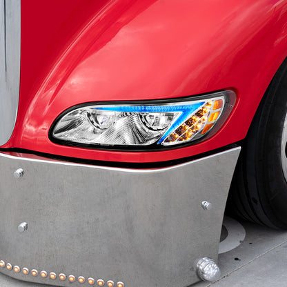 Peterbilt 330, 335, 337, 340, 348, 382, 384, 386, 387 LED Headlight with 8 LED Turn and Color Changing LED Position Light
