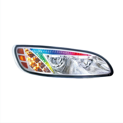 Peterbilt 330, 335, 337, 340, 348, 382, 384, 386, 387 LED Headlight with 8 LED Turn and Color Changing LED Position Light