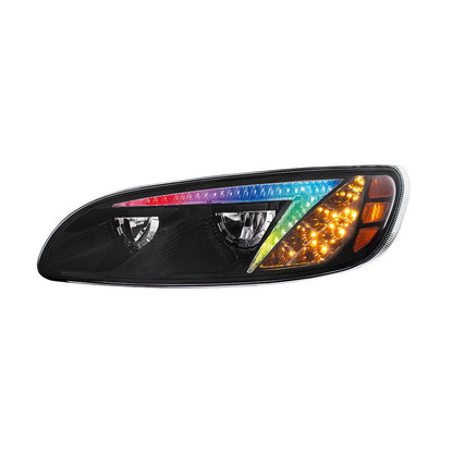 Peterbilt 330, 335, 337, 340, 348, 382, 384, 386, 387 LED Headlight with 8 LED Turn and Color Changing LED Position Light