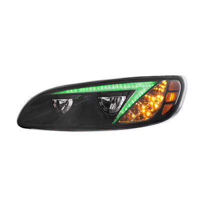 Peterbilt 330, 335, 337, 340, 348, 382, 384, 386, 387 LED Headlight with 8 LED Turn and Color Changing LED Position Light