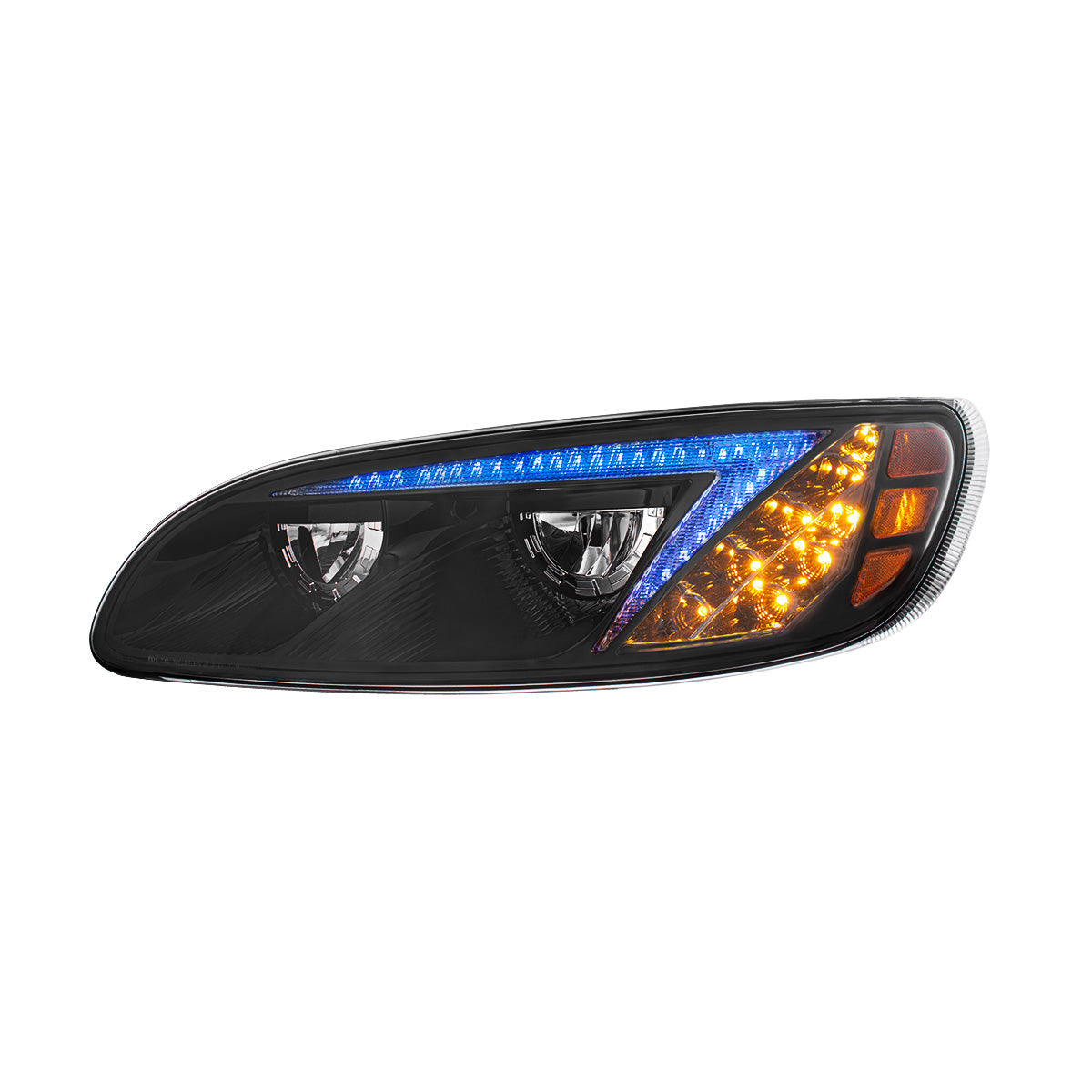 Peterbilt 330, 335, 337, 340, 348, 382, 384, 386, 387 LED Headlight with 8 LED Turn and Color Changing LED Position Light