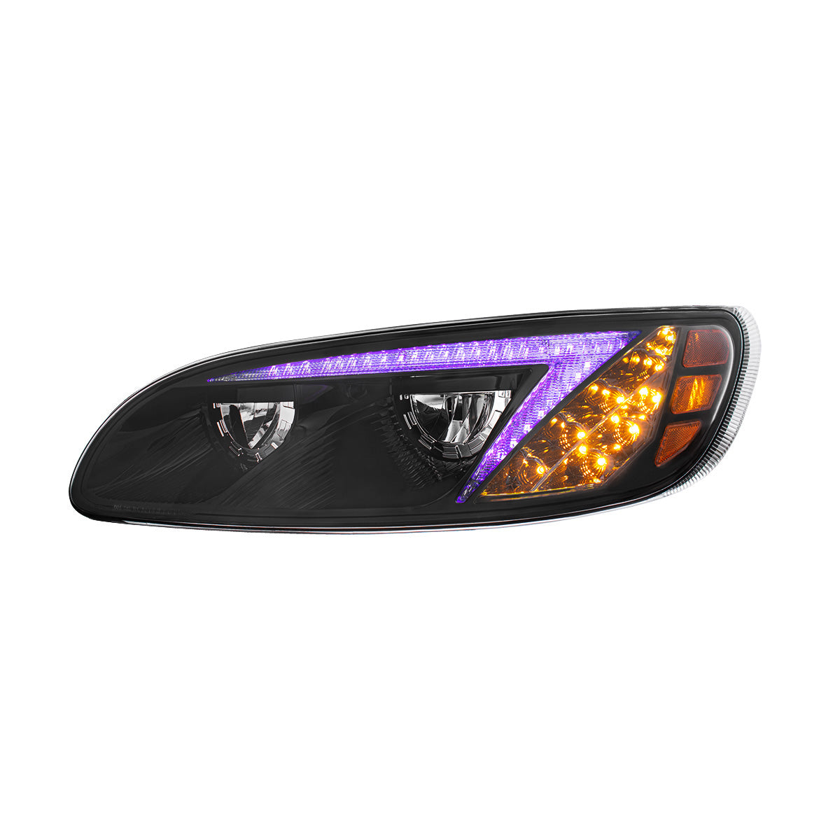 Peterbilt 330, 335, 337, 340, 348, 382, 384, 386, 387 LED Headlight with 8 LED Turn and Color Changing LED Position Light