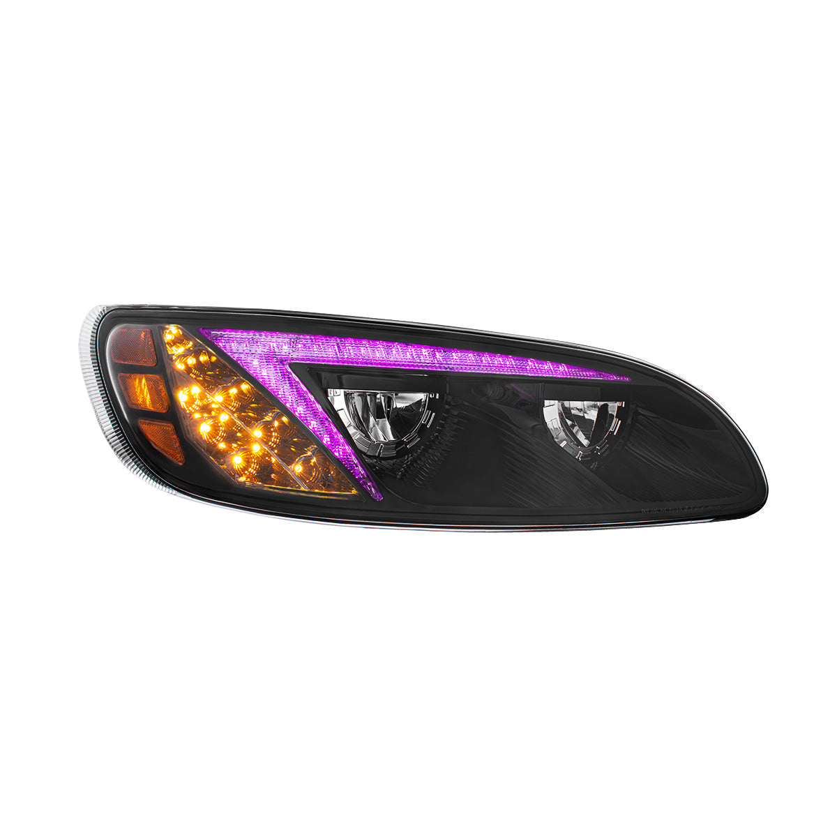 Peterbilt 330, 335, 337, 340, 348, 382, 384, 386, 387 LED Headlight with 8 LED Turn and Color Changing LED Position Light