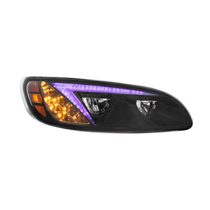Peterbilt 330, 335, 337, 340, 348, 382, 384, 386, 387 LED Headlight with 8 LED Turn and Color Changing LED Position Light