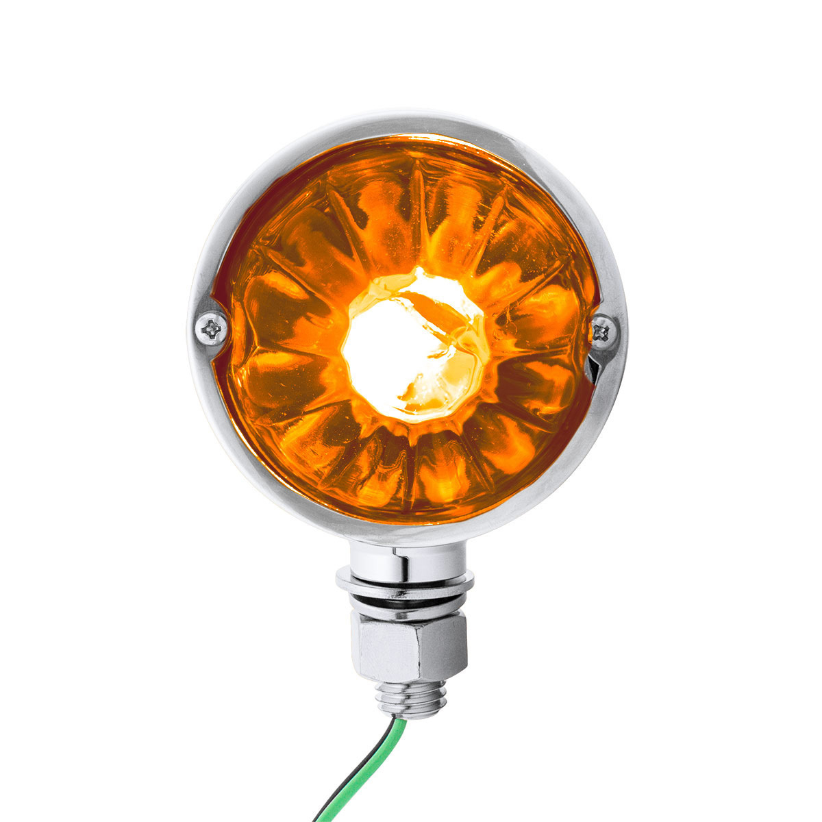 UltraBurst Glass Lens Amber LED/Amber Lens and Red LED/Red Lens Double Face Pedestal Light