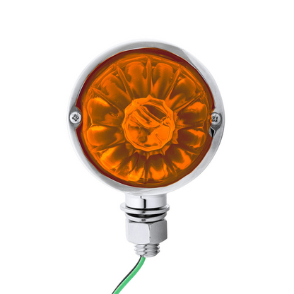UltraBurst Glass Lens Amber LED/Amber Lens and Red LED/Red Lens Double Face Pedestal Light