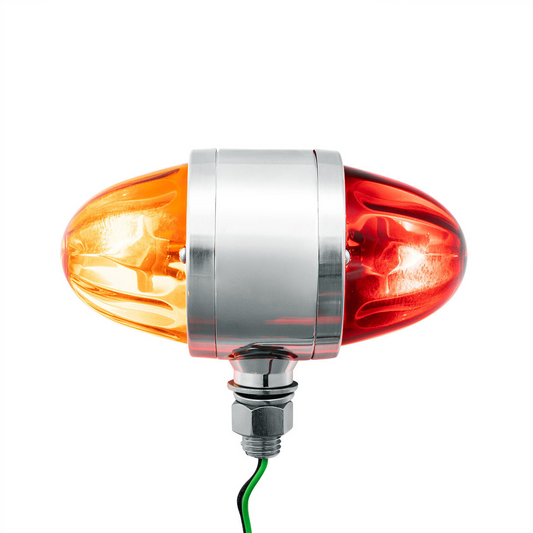 UltraBurst Glass Lens Amber LED/Amber Lens and Red LED/Red Lens Double Face Pedestal Light