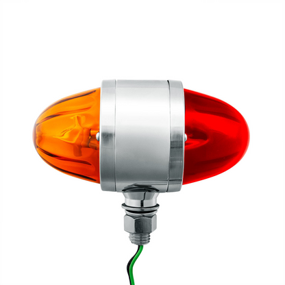 UltraBurst Glass Lens Amber LED/Amber Lens and Red LED/Red Lens Double Face Pedestal Light