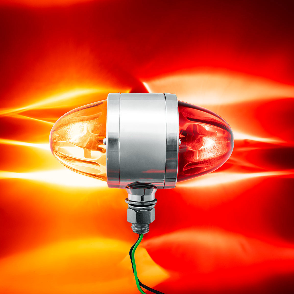 UltraBurst Glass Lens Amber LED/Amber Lens and Red LED/Red Lens Double Face Pedestal Light
