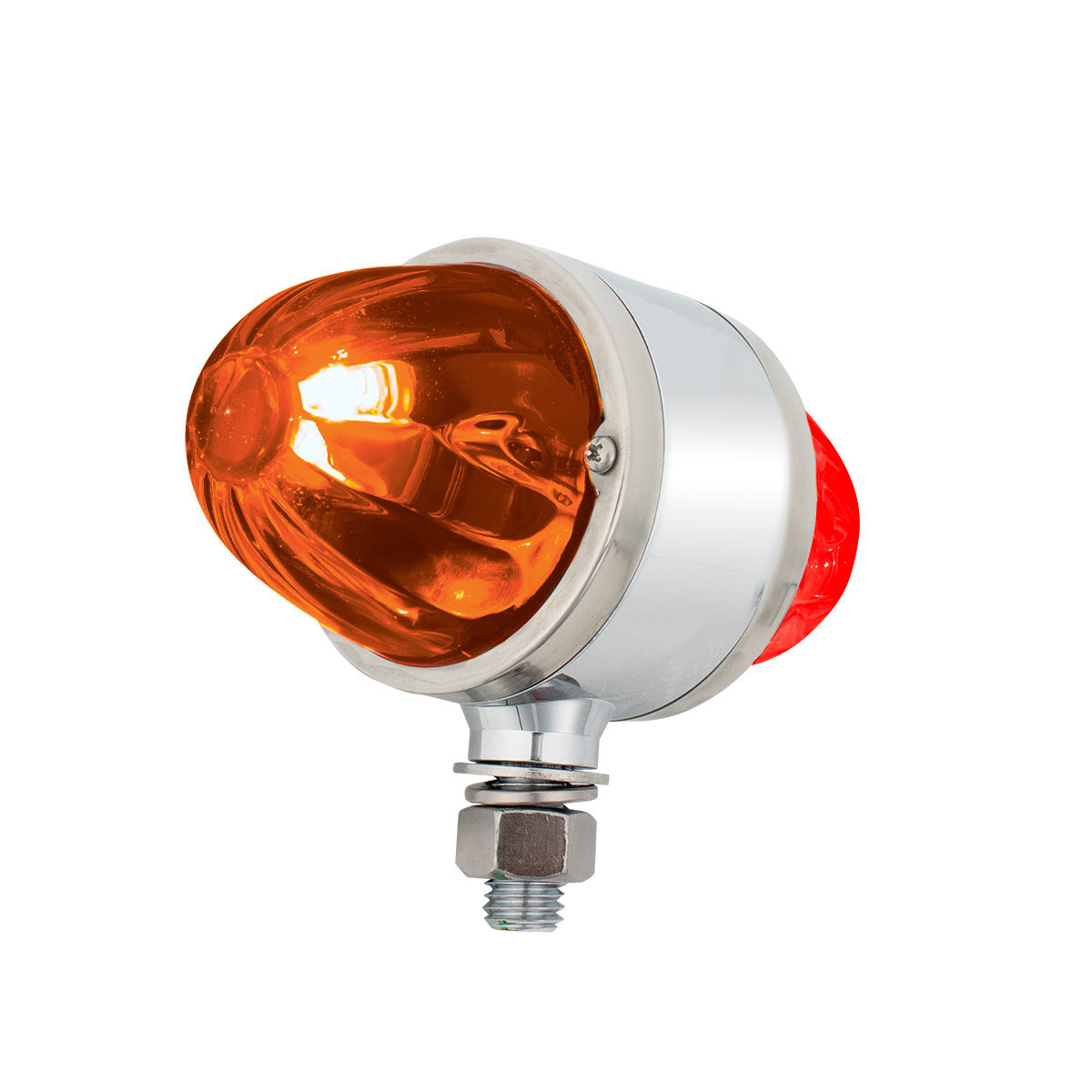 UltraBurst Glass Lens Amber LED/Dark Amber Lens and Red LED/Red Lens Double Face Pedestal Light