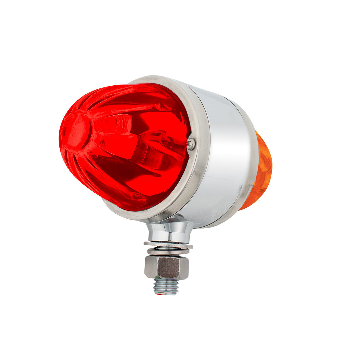 UltraBurst Glass Lens Amber LED/Dark Amber Lens and Red LED/Red Lens Double Face Pedestal Light
