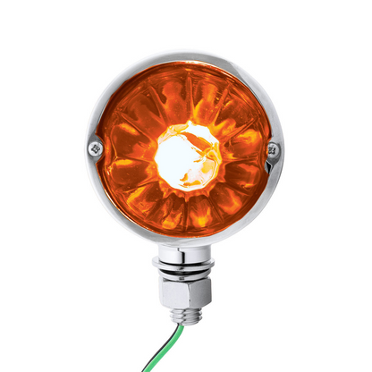 UltraBurst Glass Lens Amber LED/Dark Amber Lens and Red LED/Red Lens Double Face Pedestal Light