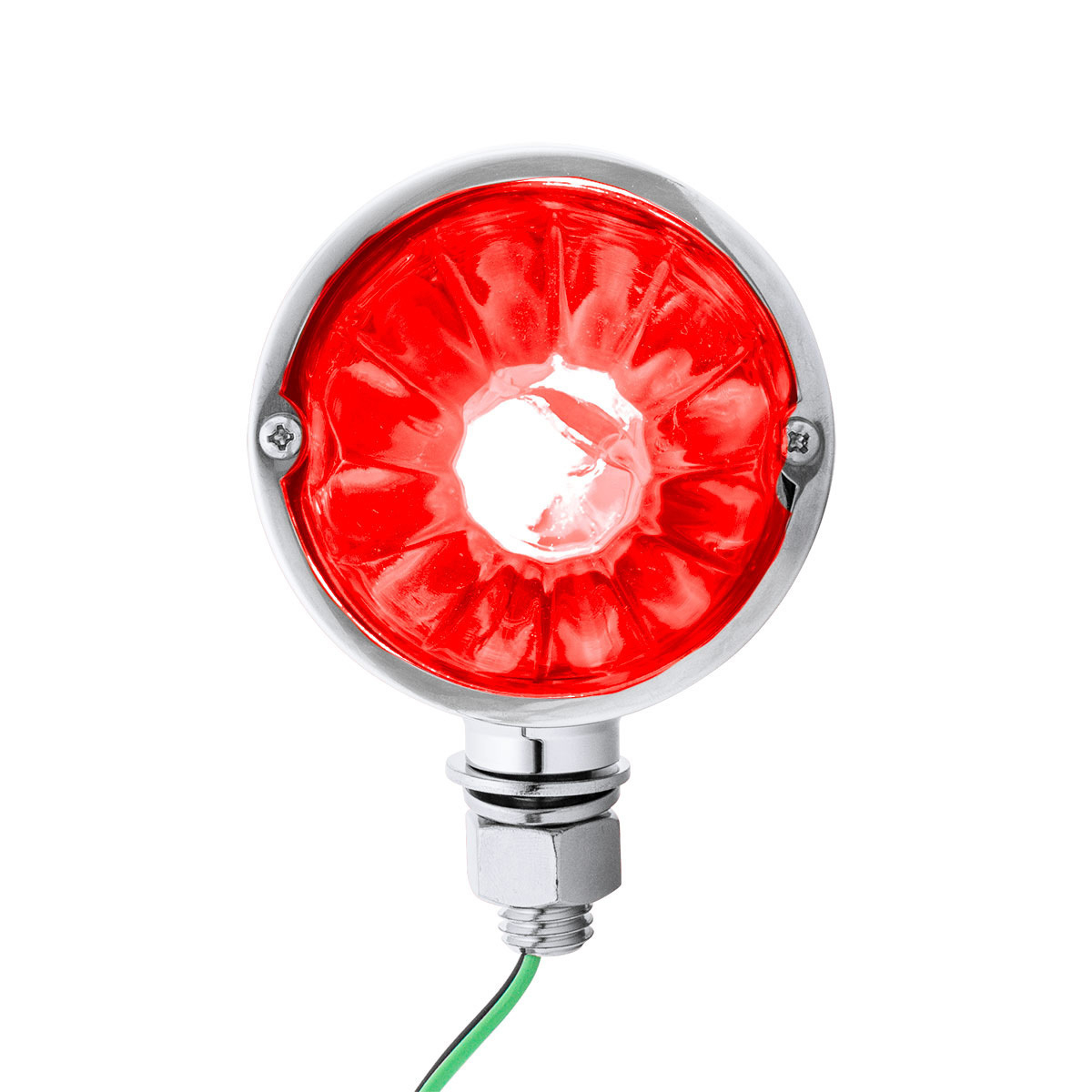 UltraBurst Glass Lens Amber LED/Dark Amber Lens and Red LED/Red Lens Double Face Pedestal Light
