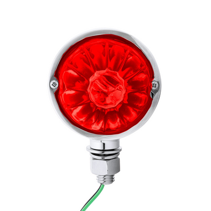 UltraBurst Glass Lens Amber LED/Dark Amber Lens and Red LED/Red Lens Double Face Pedestal Light