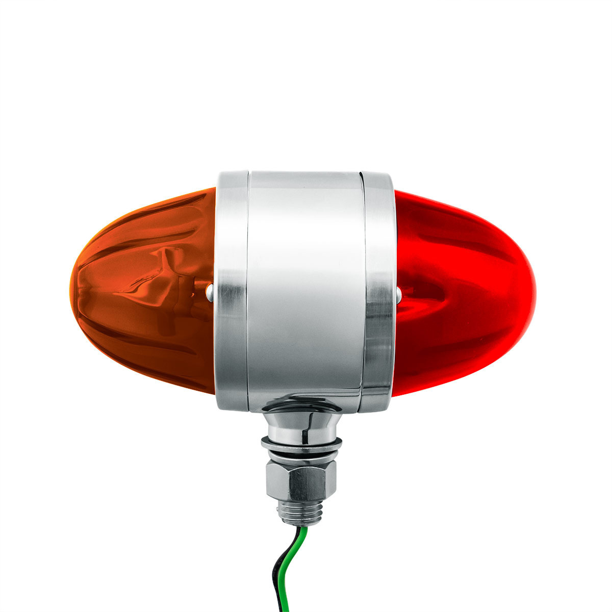 UltraBurst Glass Lens Amber LED/Dark Amber Lens and Red LED/Red Lens Double Face Pedestal Light