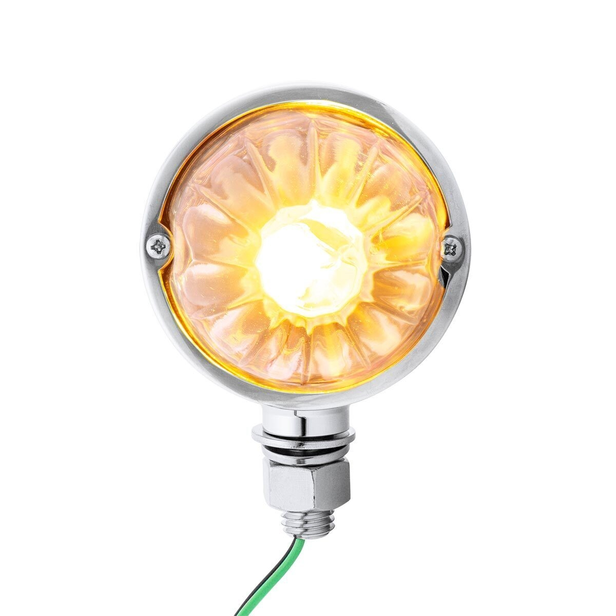 UltraBurst Glass Lens Amber LED/Clear Lens and Red LED/Clear Lens Double Face Pedestal Light