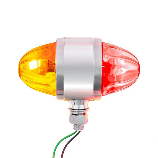 UltraBurst Glass Lens Amber LED/Clear Lens and Red LED/Clear Lens Double Face Pedestal Light