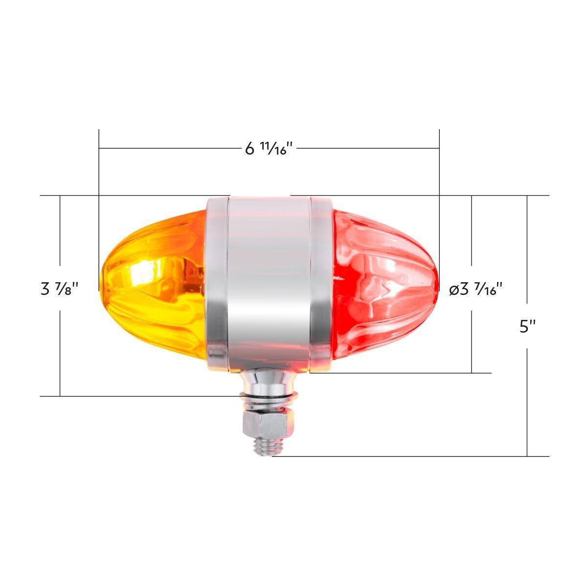 UltraBurst Glass Lens Amber LED/Clear Lens and Red LED/Clear Lens Double Face Pedestal Light