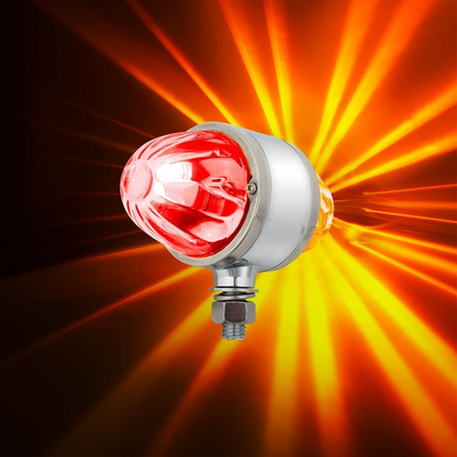 UltraBurst Glass Lens Amber LED/Clear Lens and Red LED/Clear Lens Double Face Pedestal Light
