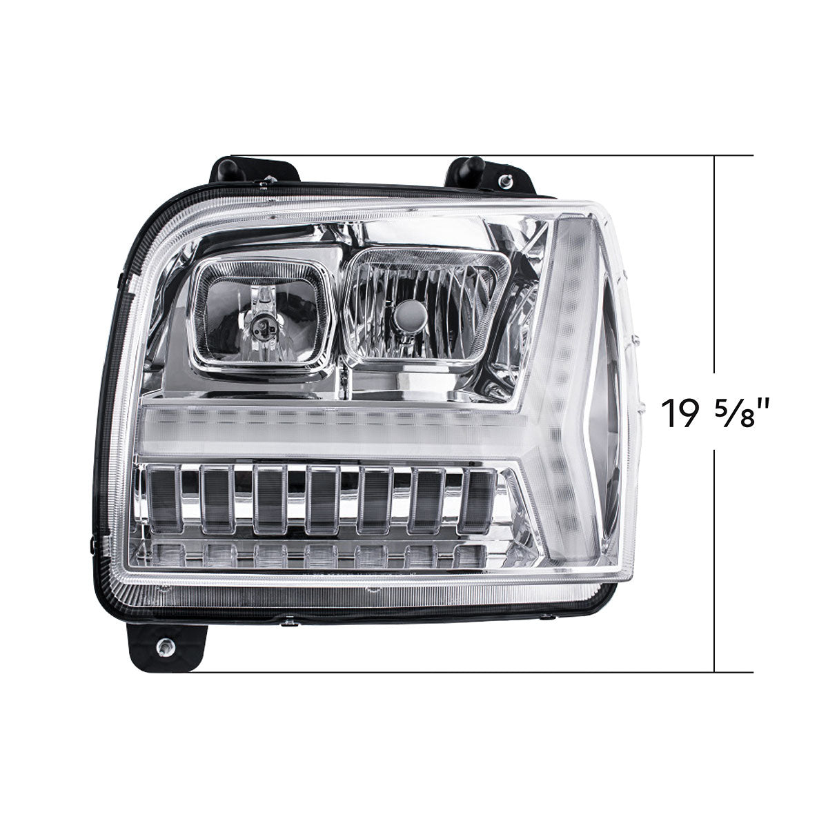 Kenworth W990 Headlight with LED Turn and LED Daytime Running Light