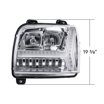 Kenworth W990 Headlight with LED Turn and LED Daytime Running Light
