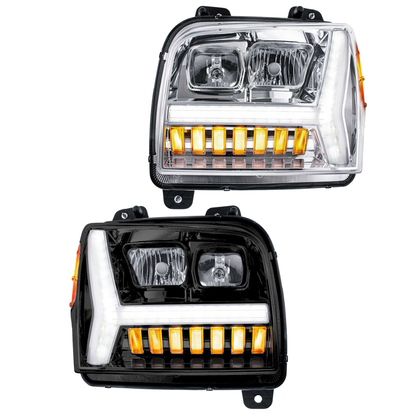 Kenworth W990 Headlight with LED Turn and LED Daytime Running Light