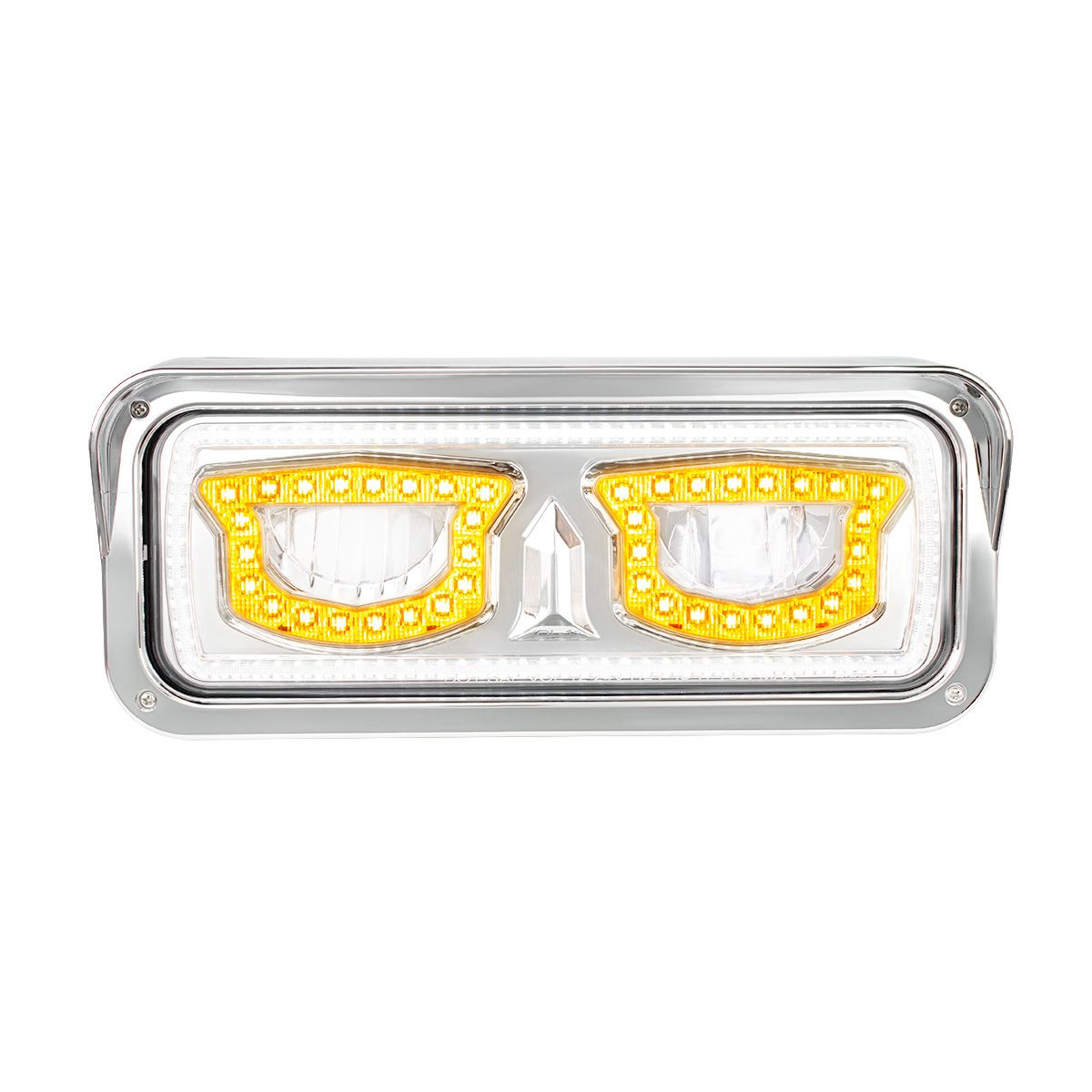 Peterbilt, Kenworth, Freightliner and Western Star LED Headlight with 40 LED Turn and 92 LED Auxiliary Light Bar