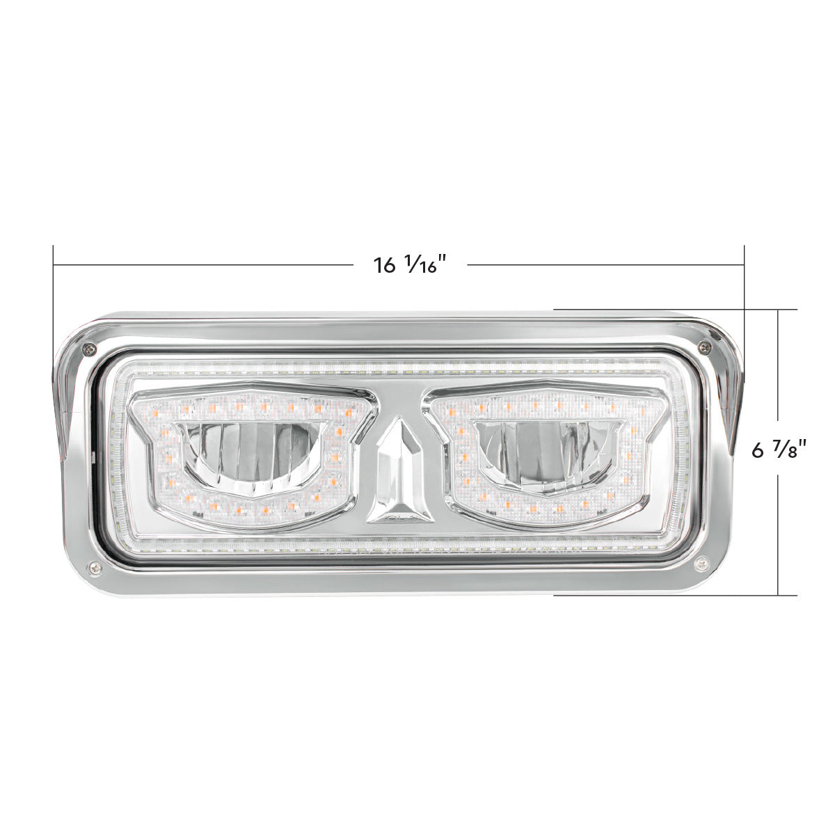 Peterbilt, Kenworth, Freightliner and Western Star LED Headlight with 40 LED Turn and 92 LED Auxiliary Light Bar