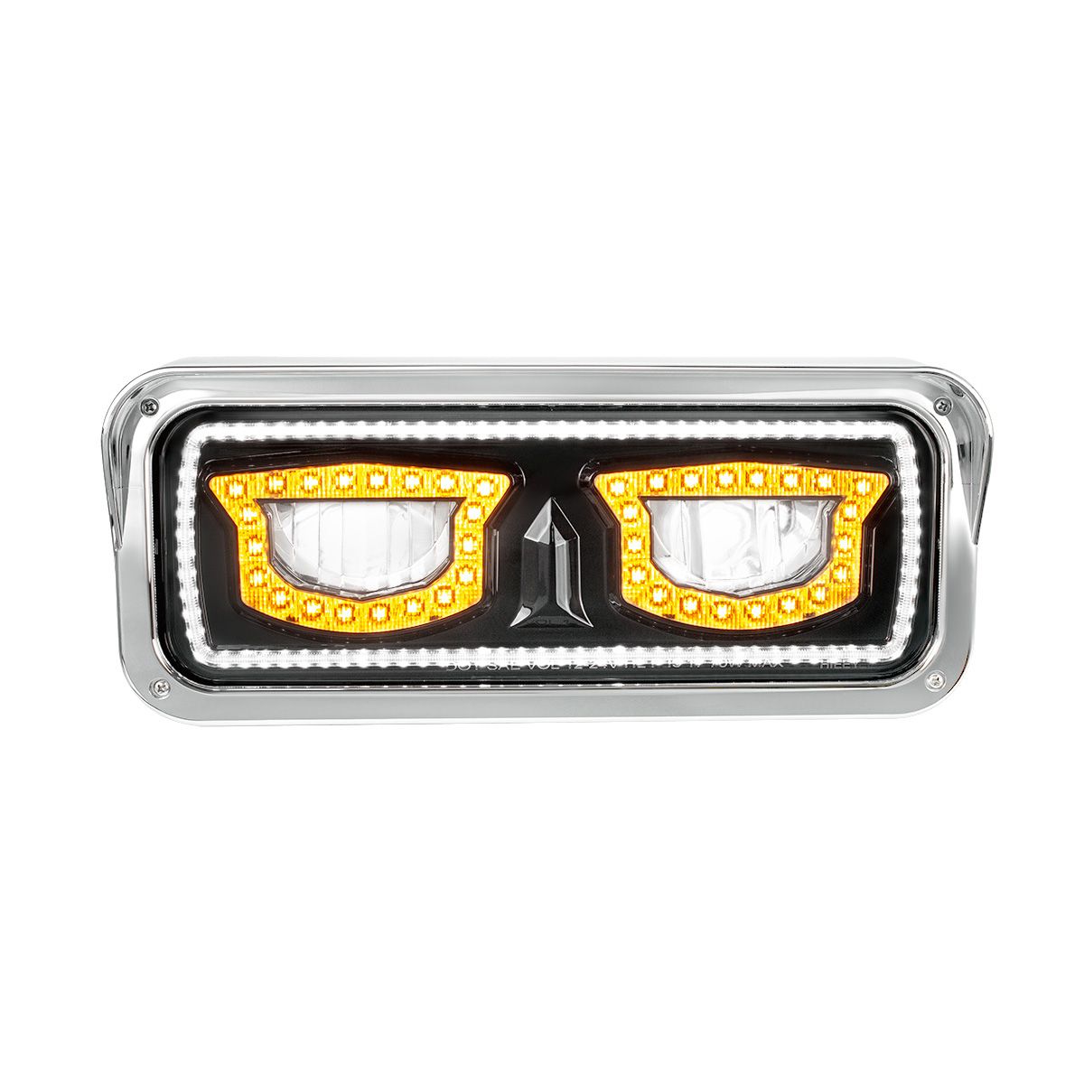 Peterbilt, Kenworth, Freightliner and Western Star LED Headlight with 40 LED Turn and 92 LED Auxiliary Light Bar
