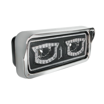 Peterbilt, Kenworth, Freightliner and Western Star LED Headlight with 40 LED Turn and 92 LED Auxiliary Light Bar