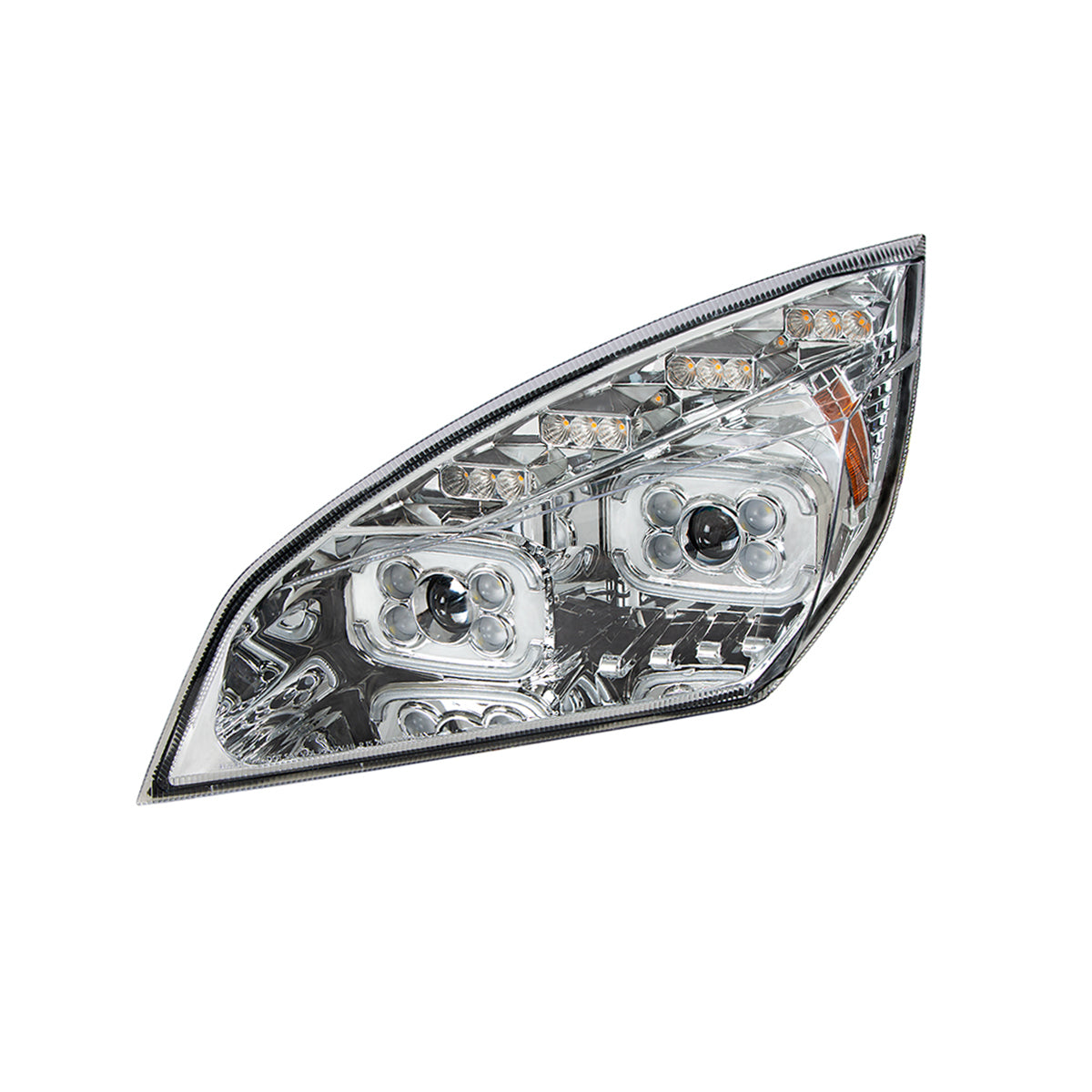 Freightliner Cascadia 2018-2024 10 LED Projector Headlight with 12 LED Sequential Turn and 72 LED Daytime Running Light