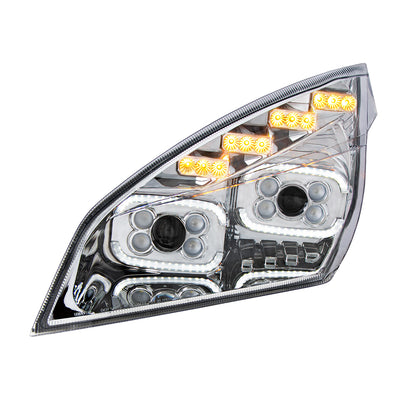 Freightliner Cascadia 2018-2024 10 LED Projector Headlight with 12 LED Sequential Turn and 72 LED Daytime Running Light