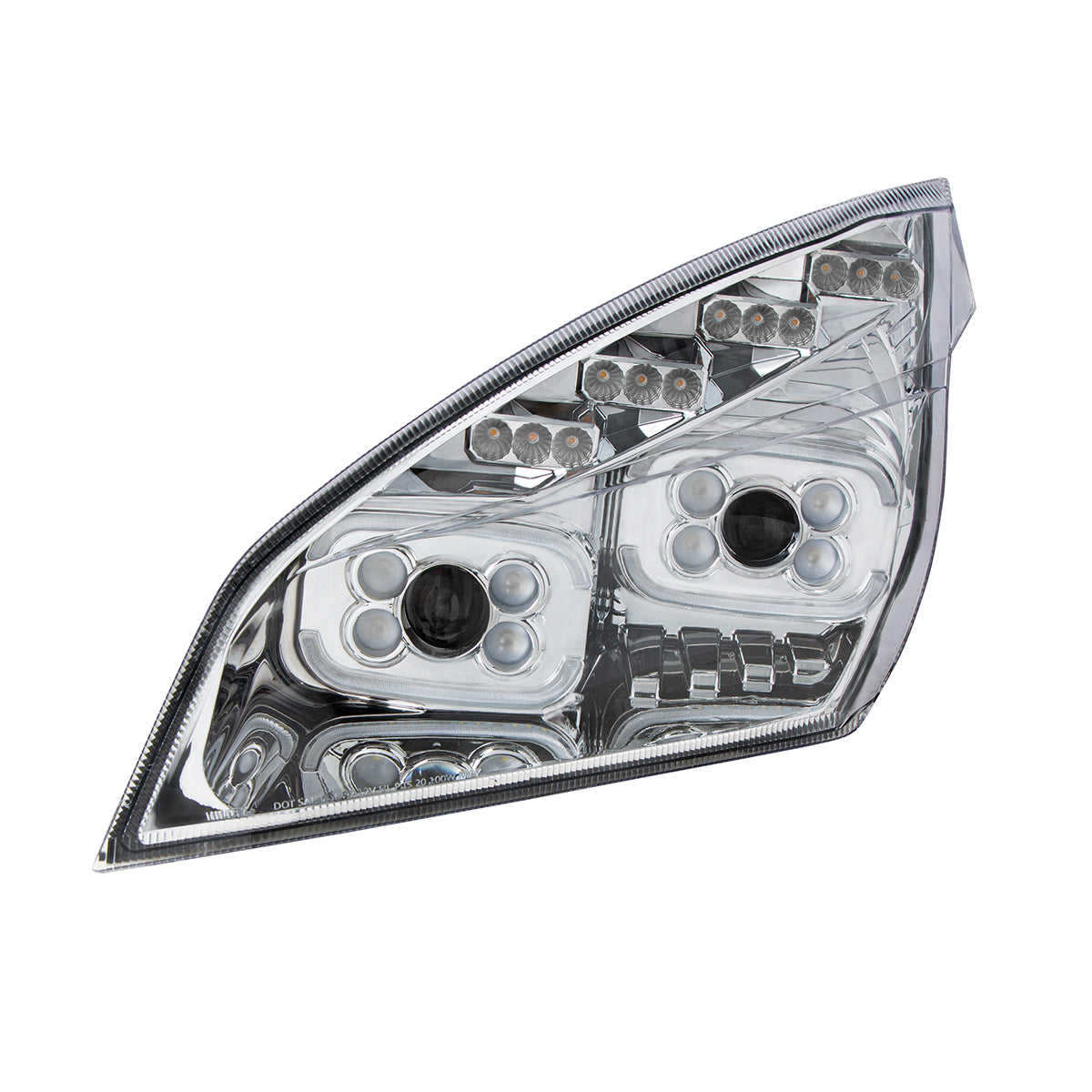 Freightliner Cascadia 2018-2024 10 LED Projector Headlight with 12 LED Sequential Turn and 72 LED Daytime Running Light