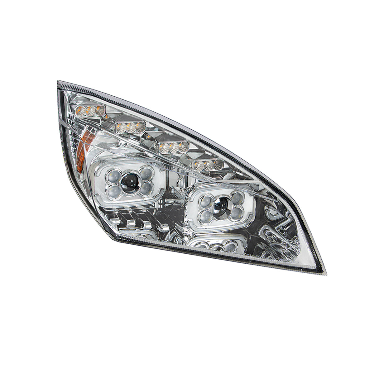 Freightliner Cascadia 2018-2024 10 LED Projector Headlight with 12 LED Sequential Turn and 72 LED Daytime Running Light