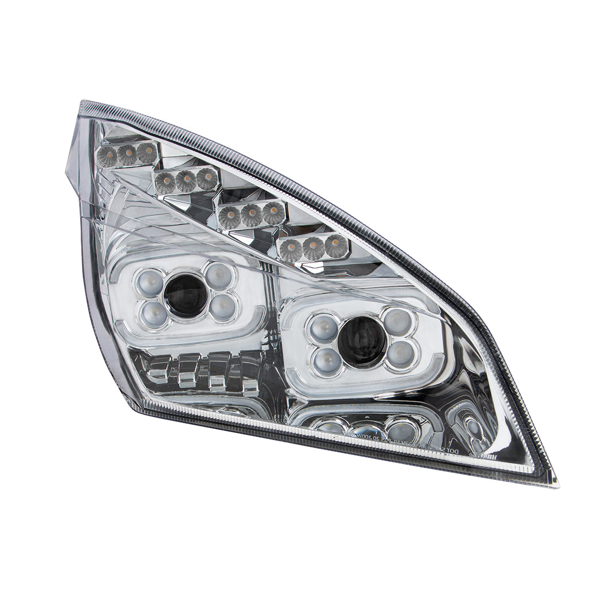 Freightliner Cascadia 2018-2024 10 LED Projector Headlight with 12 LED Sequential Turn and 72 LED Daytime Running Light