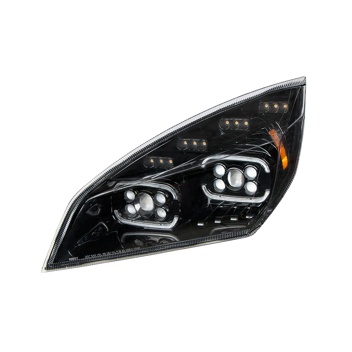Freightliner Cascadia 2018-2024 10 LED Projector Headlight with 12 LED Sequential Turn and 72 LED Daytime Running Light