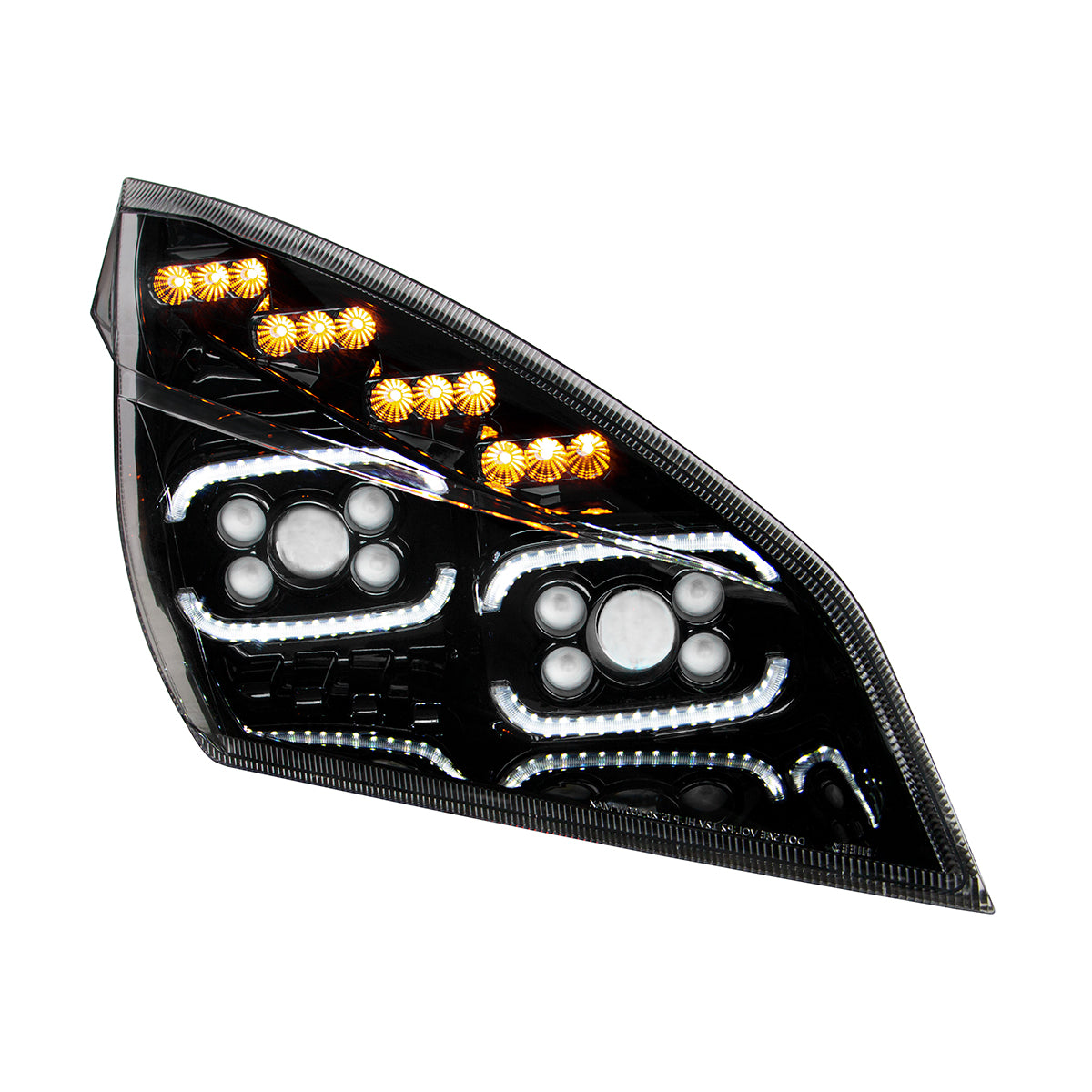 Freightliner Cascadia 2018-2024 10 LED Projector Headlight with 12 LED Sequential Turn and 72 LED Daytime Running Light