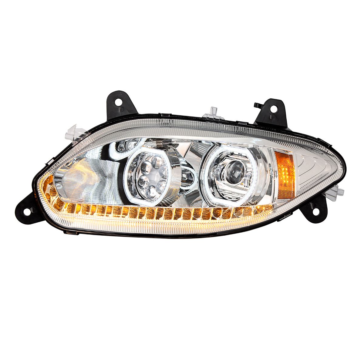 International LT 17 LED Headlight with 15 LED Sequential Turn and 100 LED Halo Position Light