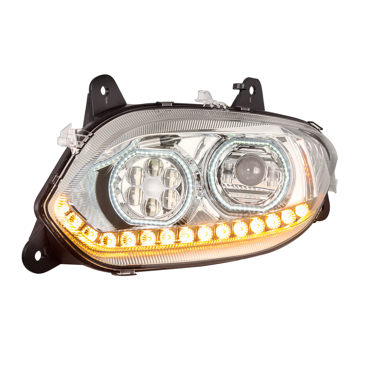 International LT 17 LED Headlight with 15 LED Sequential Turn and 100 LED Halo Position Light