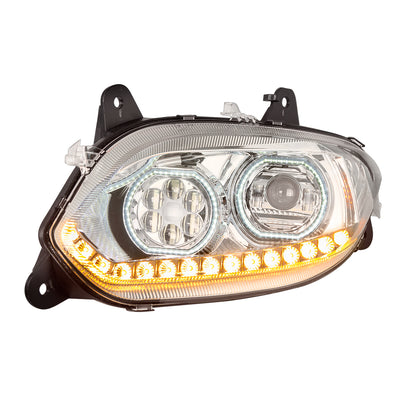 International LT 17 LED Headlight with 15 LED Sequential Turn and 100 LED Halo Position Light