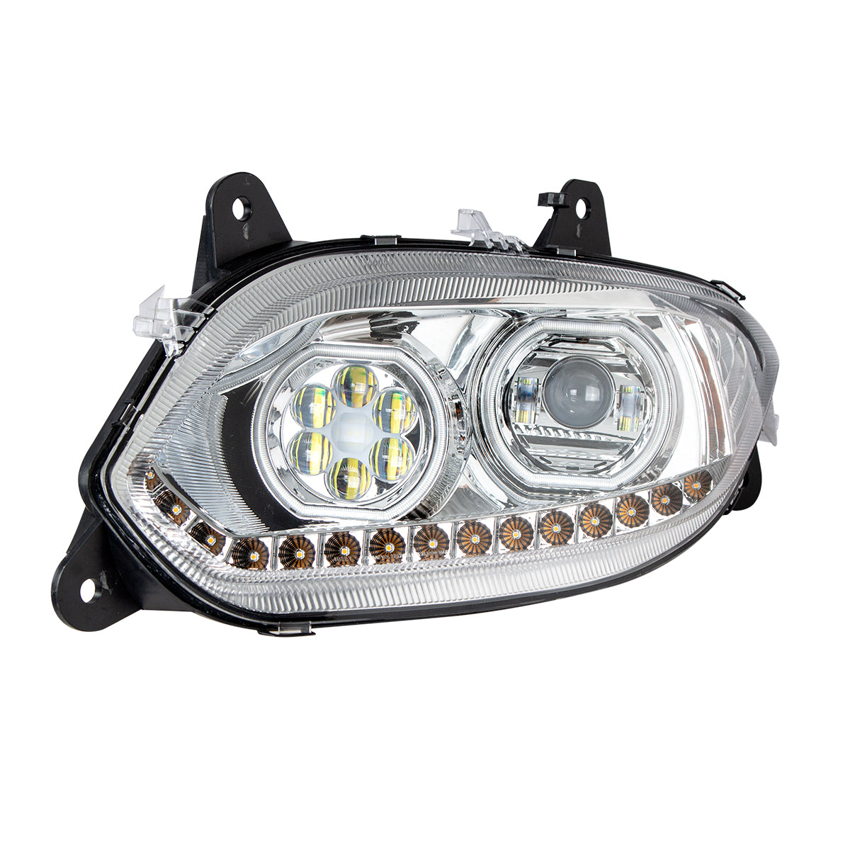 International LT 17 LED Headlight with 15 LED Sequential Turn and 100 LED Halo Position Light