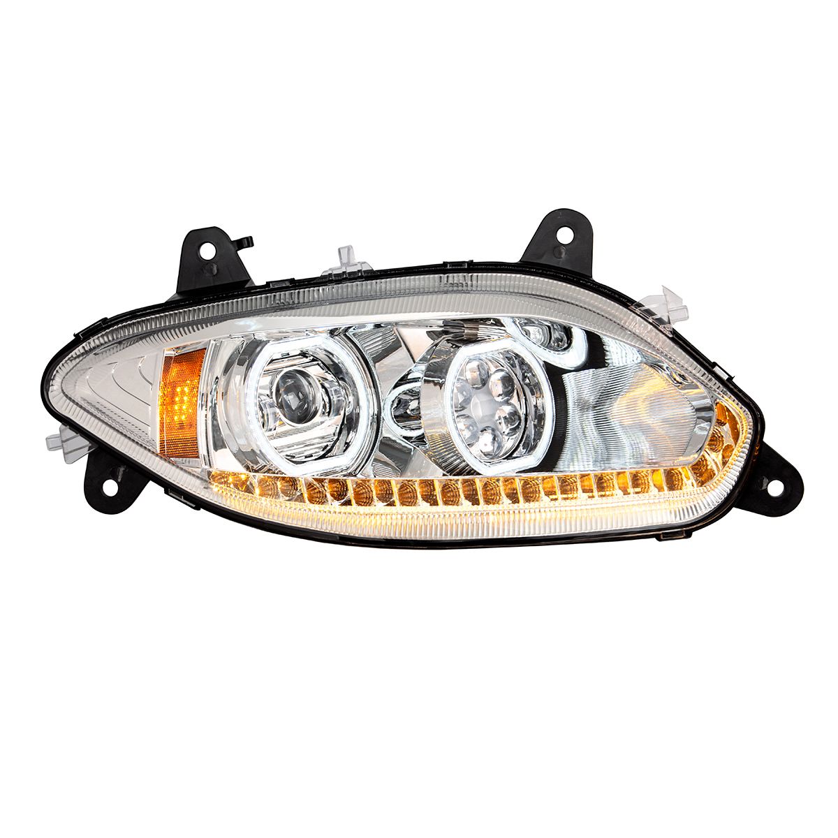 International LT 17 LED Headlight with 15 LED Sequential Turn and 100 LED Halo Position Light