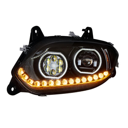 International LT 17 LED Headlight with 15 LED Sequential Turn and 100 LED Halo Position Light