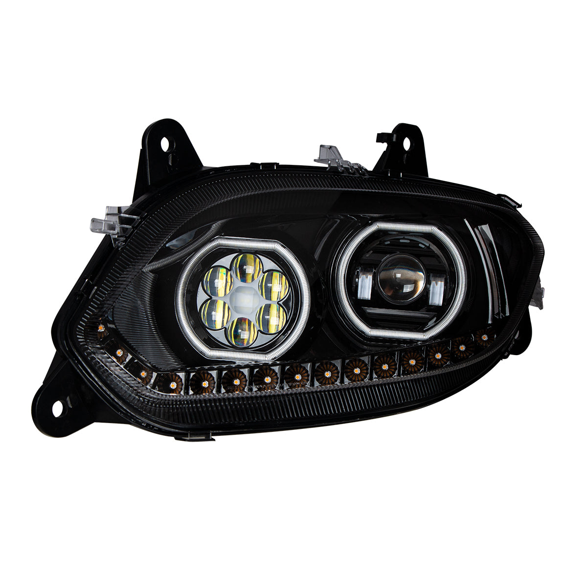 International LT 17 LED Headlight with 15 LED Sequential Turn and 100 LED Halo Position Light