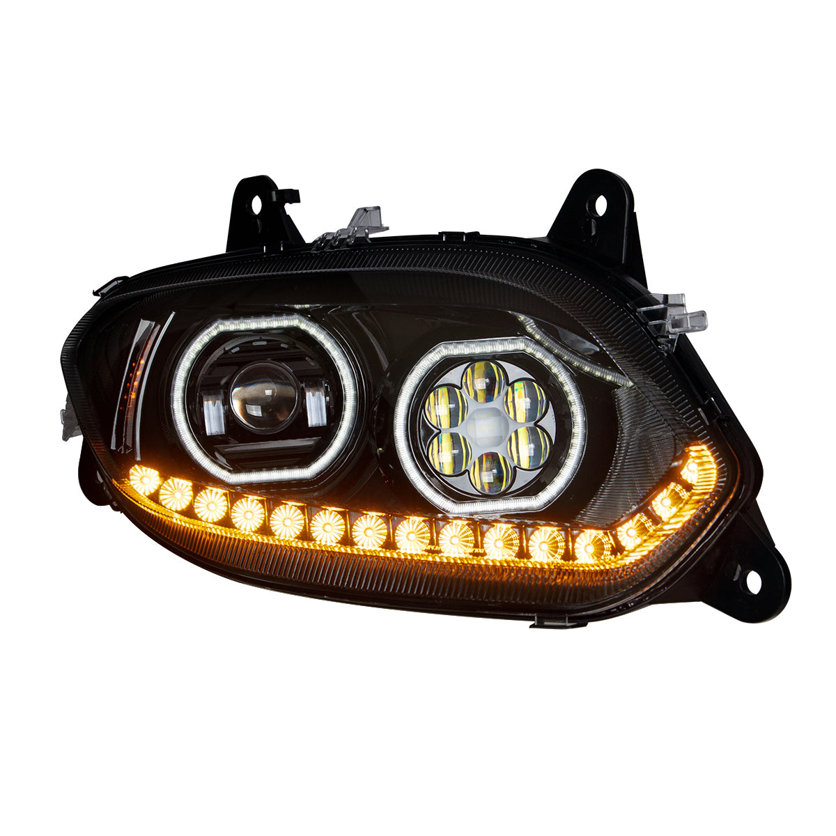 International LT 17 LED Headlight with 15 LED Sequential Turn and 100 LED Halo Position Light