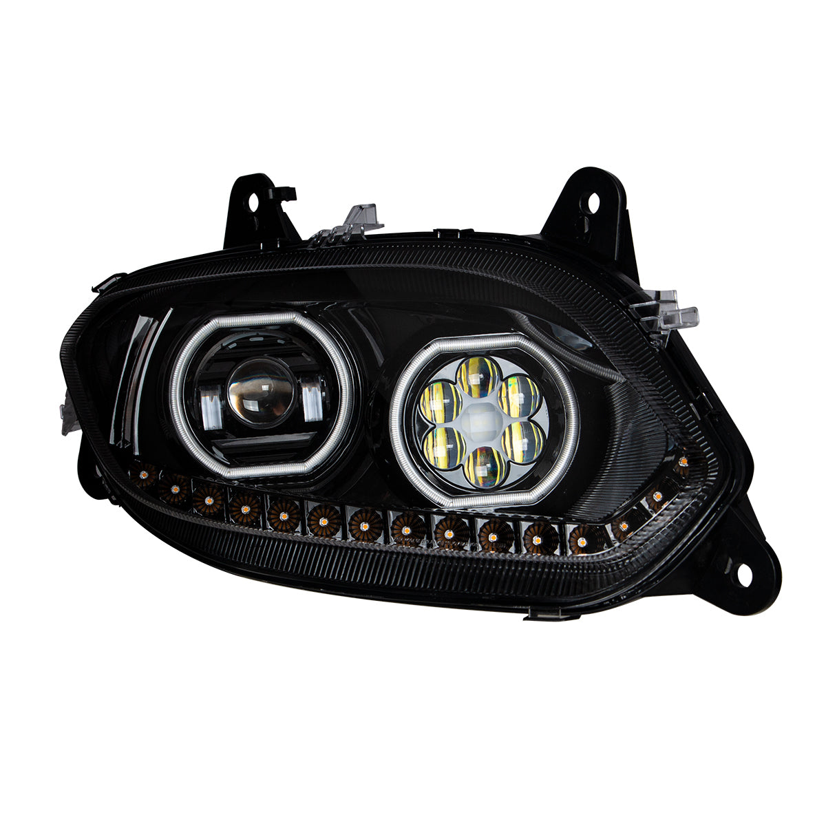 International LT 17 LED Headlight with 15 LED Sequential Turn and 100 LED Halo Position Light