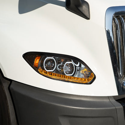 International LT 17 LED Headlight with 15 LED Sequential Turn and 100 LED Halo Position Light