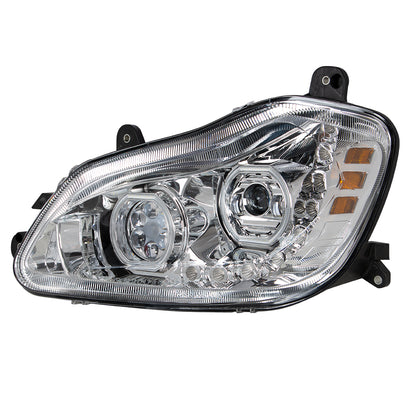 Kenworth T680 10 LED Headlight with 9 LED Sequential Turn and 100 LED Halo Daytime Running Light