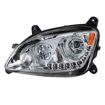 Peterbilt 579 and 587 10 LED Headlight with 9 LED Sequential Turn Signal and 100 Halo Position Lights