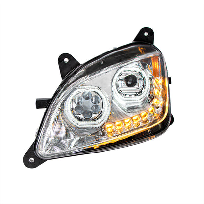 Peterbilt 579 and 587 10 LED Headlight with 9 LED Sequential Turn Signal and 100 Halo Position Lights